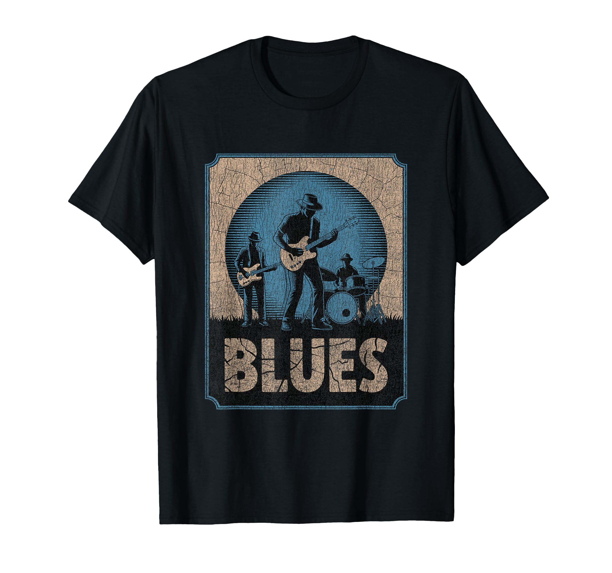 Electric Guitar Blues Band Music T-Shirt - Minimalist Print Unisex - T-Shirt, Sweatshirt, Hoodie