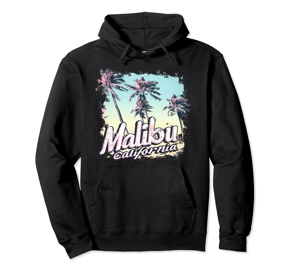 Malibu California Pastel Vaporwave Hoodie - Aesthetic Graphic for Adults - T-Shirt, Sweatshirt, Hoodie