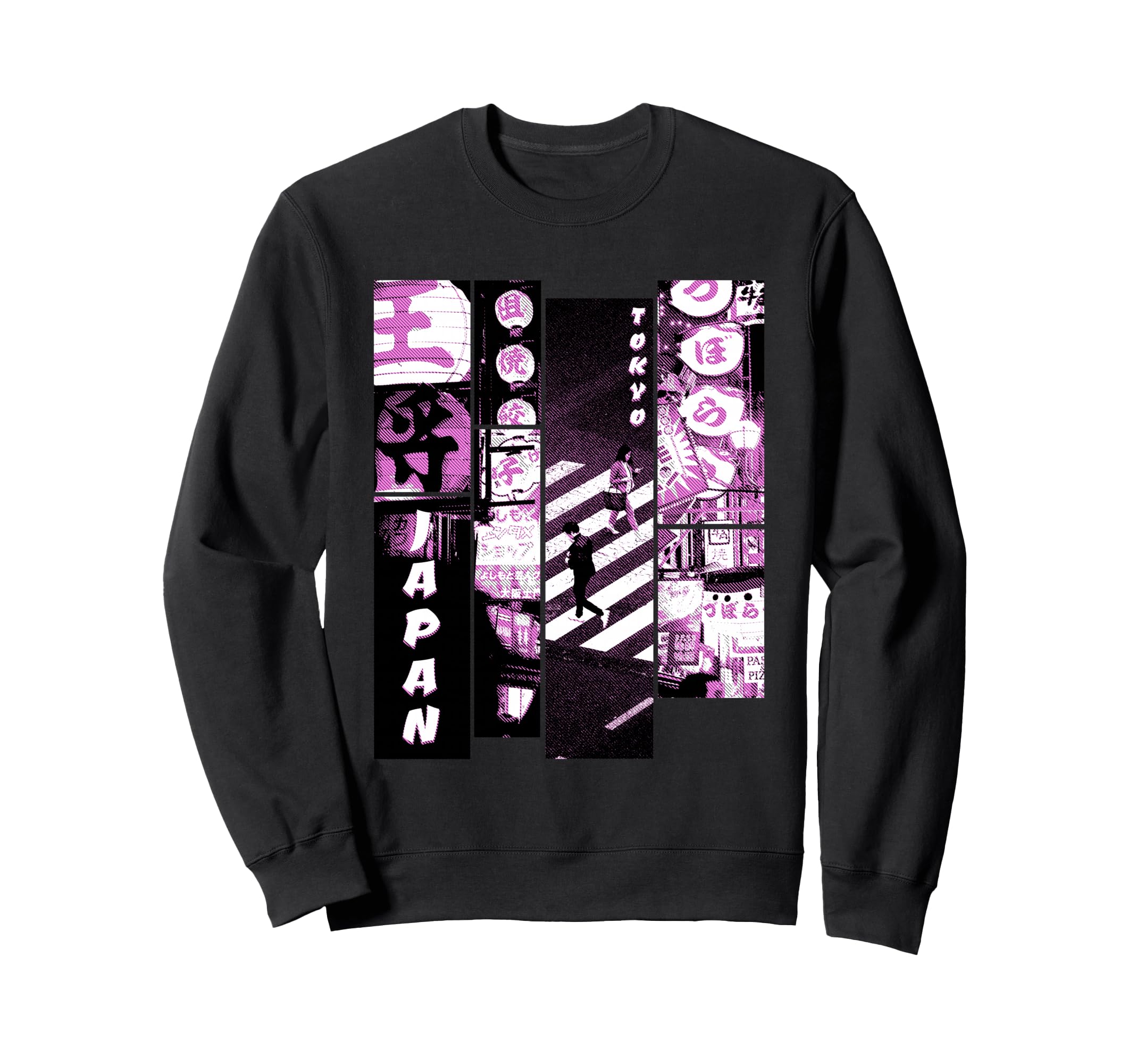 Aesthetic Vaporwave Japan 80S Sweatshirt - Fun Novelty Design for Adults - T-Shirt, Sweatshirt, Hoodie