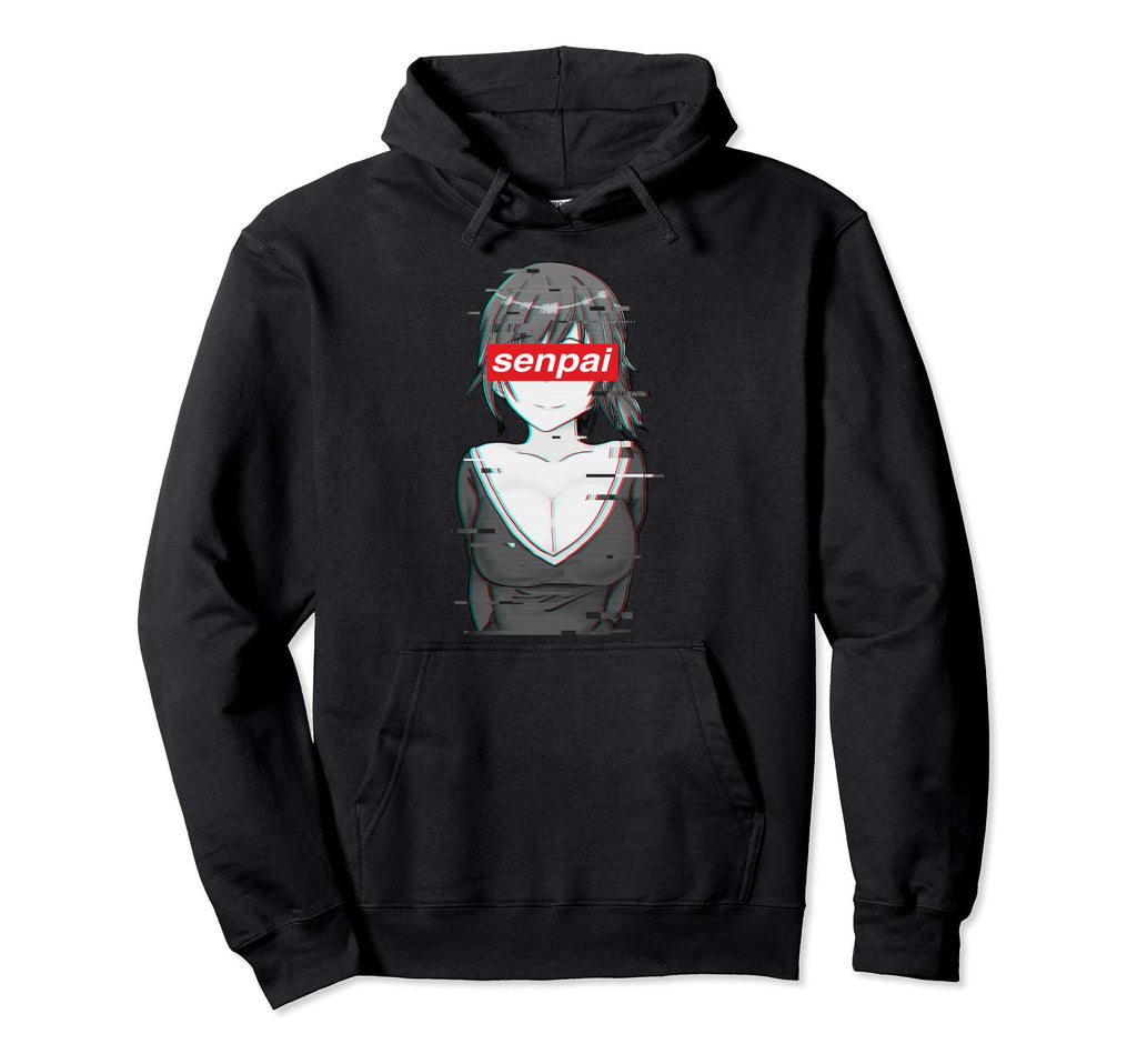 Japanese Vaporwave Notice Me Senpai Hoodie - Trendy Graphic Men Women - T-Shirt, Sweatshirt, Hoodie