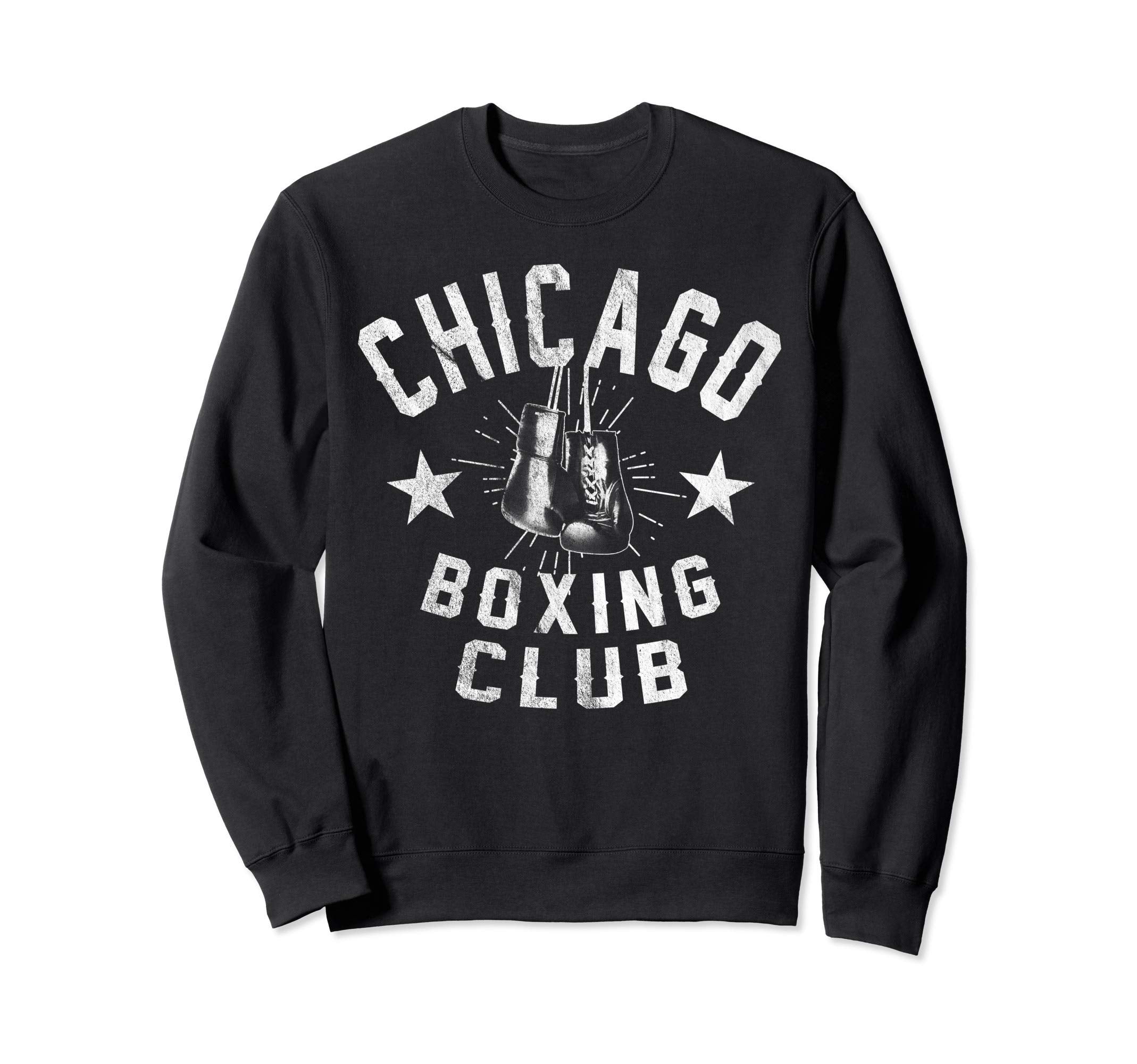 Chicago Boxing Club Distressed Sweatshirt - Casual Everyday Wear Unisex - T-Shirt, Sweatshirt, Hoodie