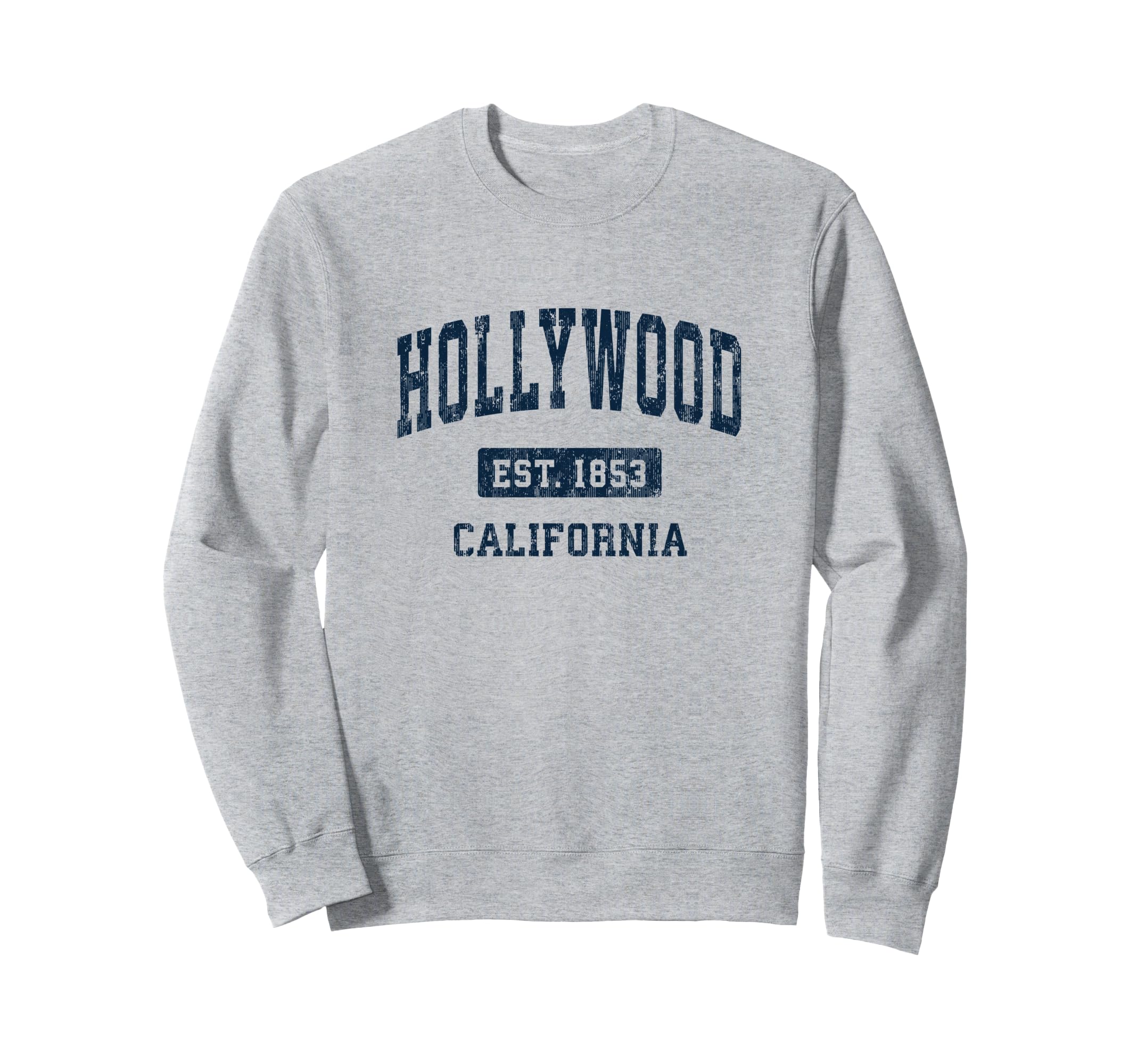 Hollywood California Ca Athletic Sweatshirt - Unique Graphic Men Women - T-Shirt, Sweatshirt, Hoodie