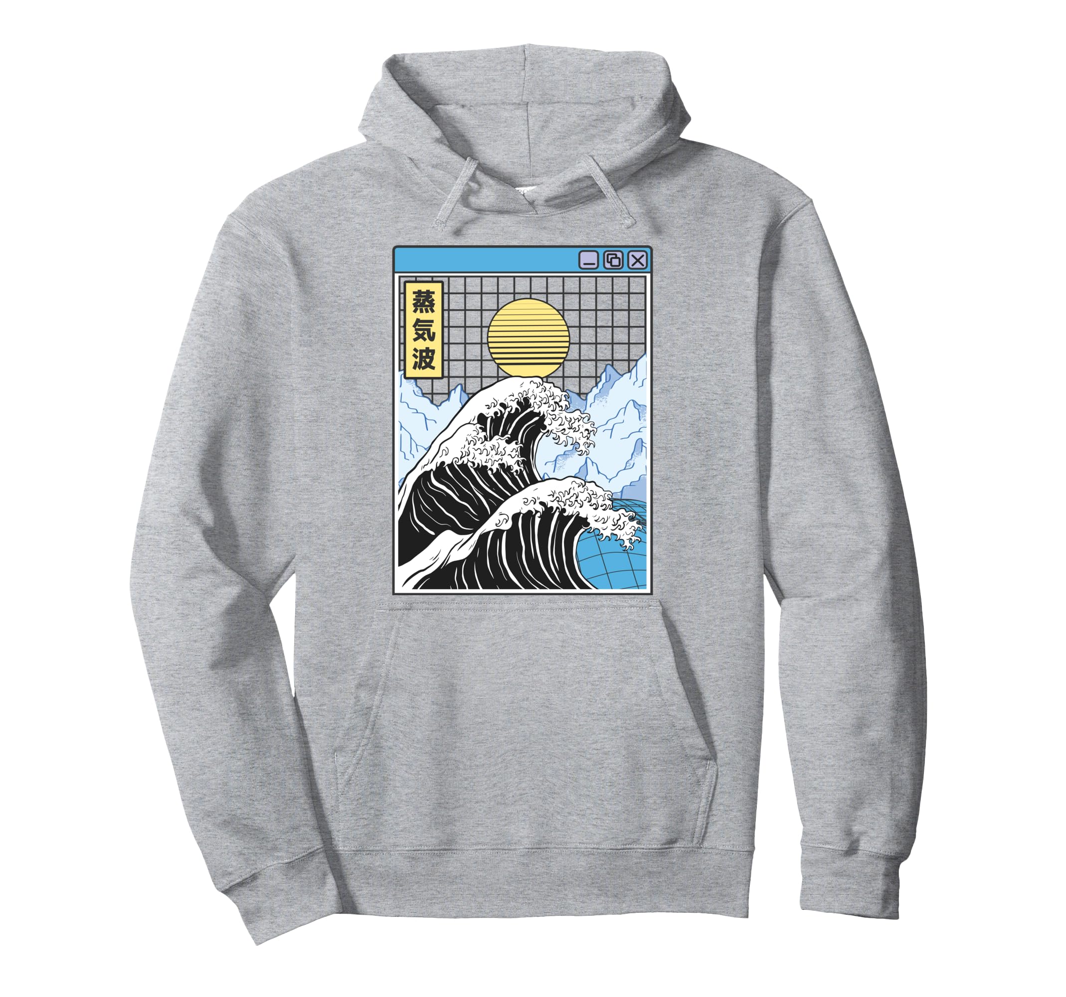 Kanagawa Wave Japan Digital Landscape Hoodie - Streetwear Style for Adults - T-Shirt, Sweatshirt, Hoodie