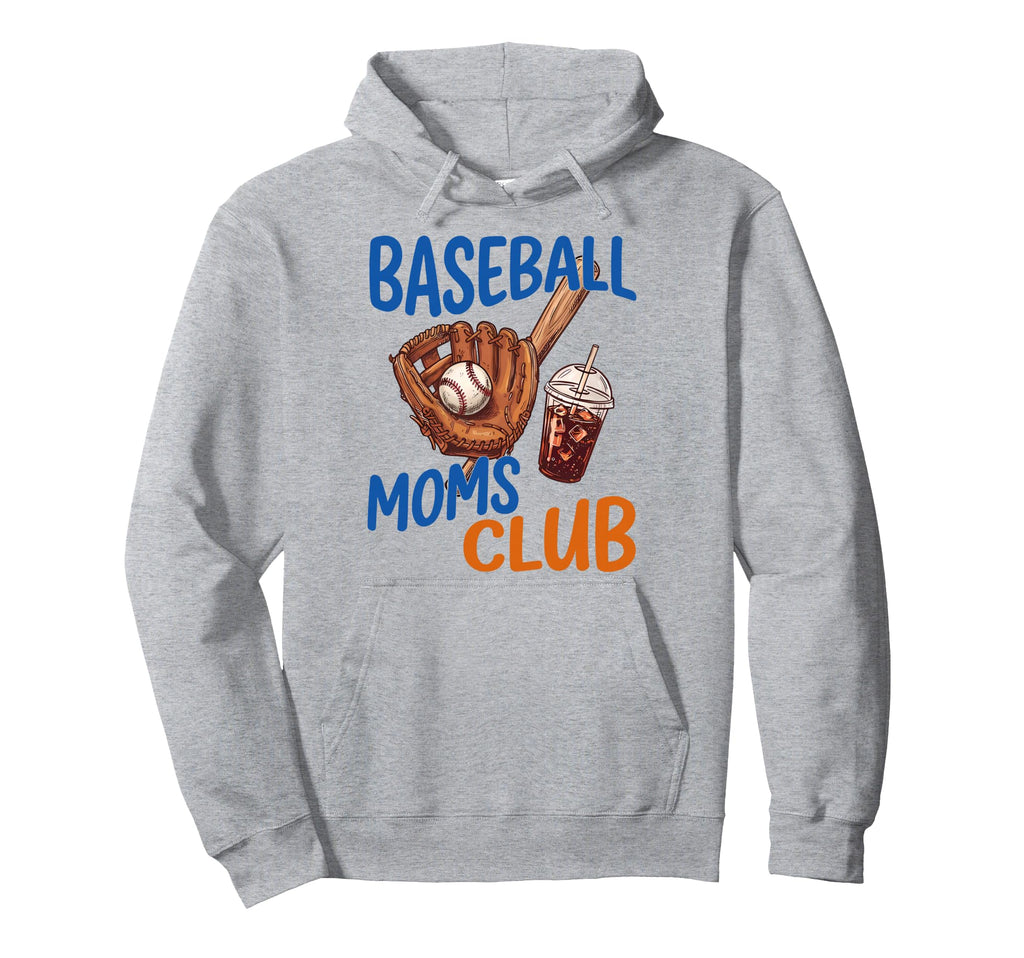 Iced Coffee Baseball Moms Club Game Day Hoodie - Trendy Graphic Men Women - T-Shirt, Sweatshirt, Hoodie