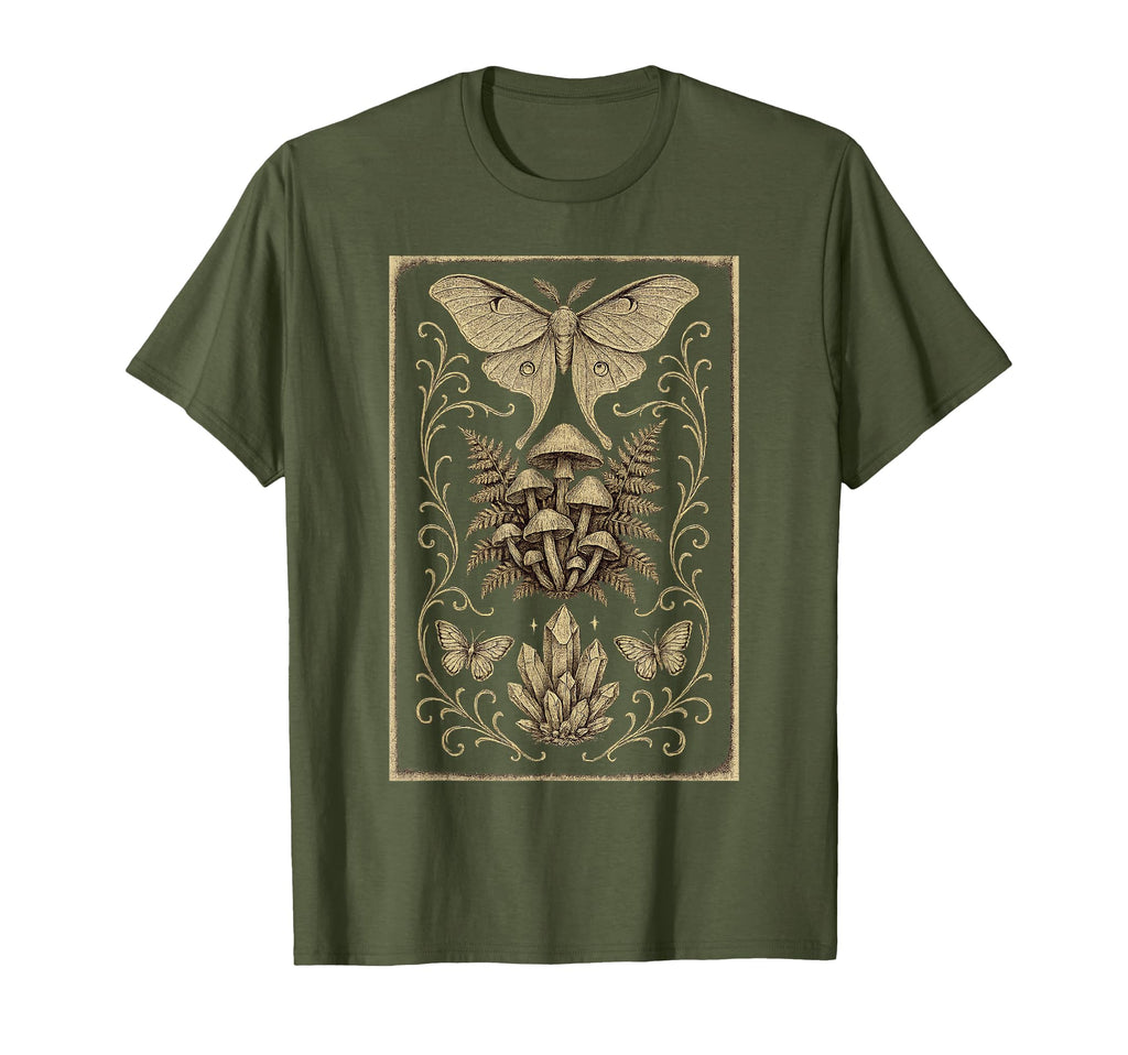 Y2K Grunge Fairycore Moth Mushroom T-Shirt - Graphic Print for Adults - T-Shirt, Sweatshirt, Hoodie