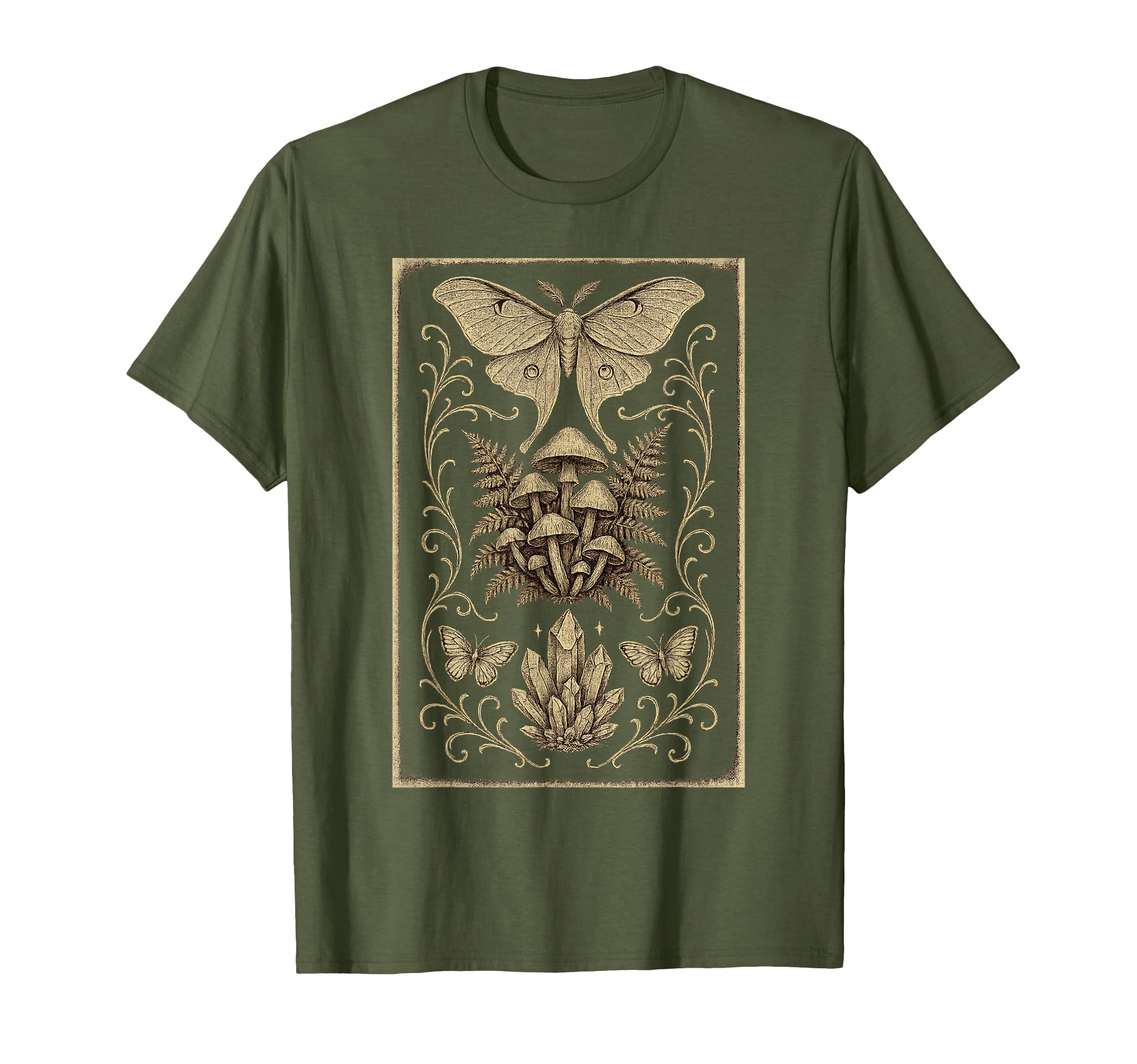 Y2K Grunge Fairycore Moth Mushroom T-Shirt - Graphic Print for Adults - T-Shirt, Sweatshirt, Hoodie