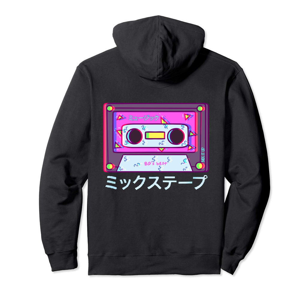 80S Aesthetic Vaporwave Mixtape Hoodie - Streetwear Style for Adults - T-Shirt, Sweatshirt, Hoodie