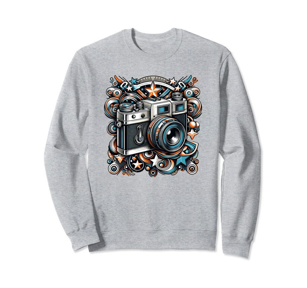 Photography Camera Sweatshirt - Graphic Print for Adults - T-Shirt, Sweatshirt, Hoodie