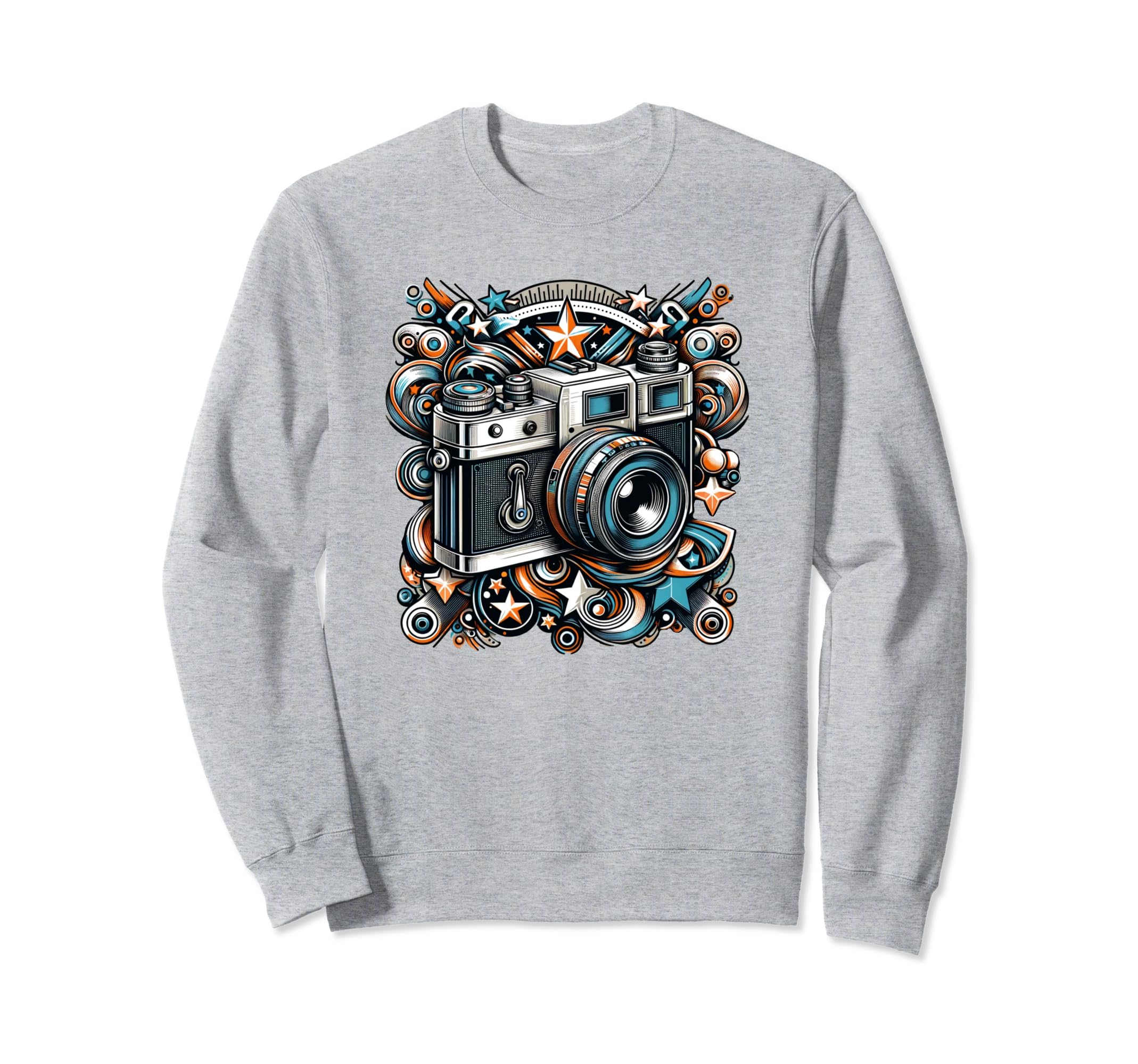 Photography Camera Sweatshirt - Graphic Print for Adults - T-Shirt, Sweatshirt, Hoodie