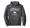 Castro Valley California Ca Distressed Hoodie - Novelty Apparel for Adults - T-Shirt, Sweatshirt, Hoodie
