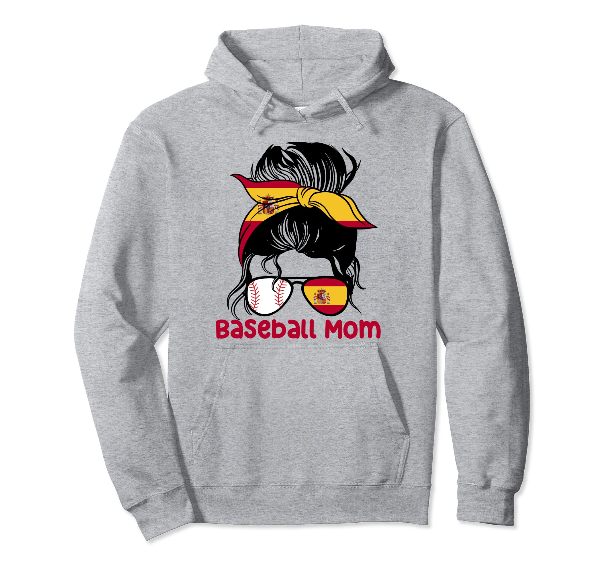 Spanish Baseball Mom Mothers Day Hoodie - Fun Novelty Design for Adults - T-Shirt, Sweatshirt, Hoodie