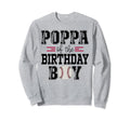Poppa Birthday Baseball Lover Sweatshirt - Minimalist Print Men Women - T-Shirt, Sweatshirt, Hoodie