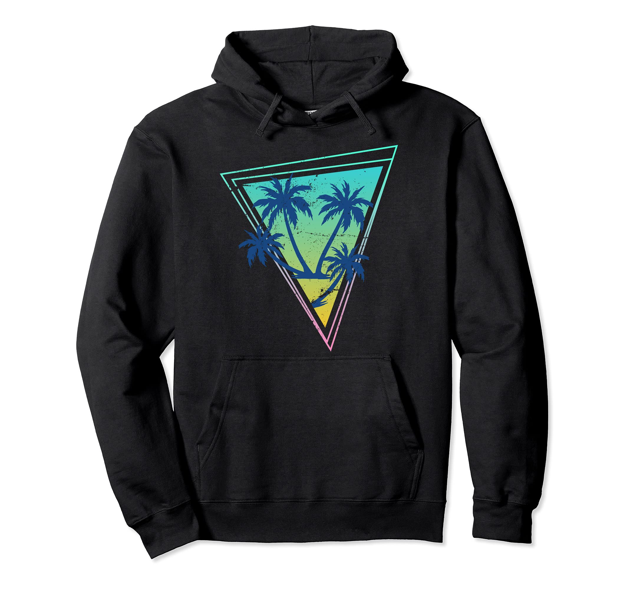 Tropical 80S Art Palm Trees 90S Aesthetic Hoodie - Trendy Graphic Unisex - T-Shirt, Sweatshirt, Hoodie