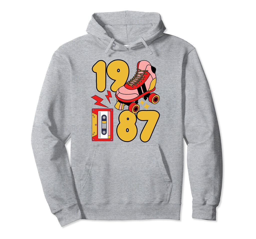 Old School 80S Vibes 1987 Hip Hop Hoodie - Fun Novelty Design for Adults - T-Shirt, Sweatshirt, Hoodie