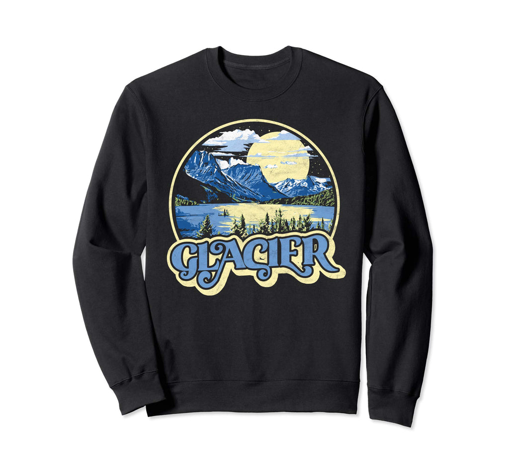 Glacier National Park Distressed Sweatshirt - Aesthetic Graphic for Adults - T-Shirt, Sweatshirt, Hoodie