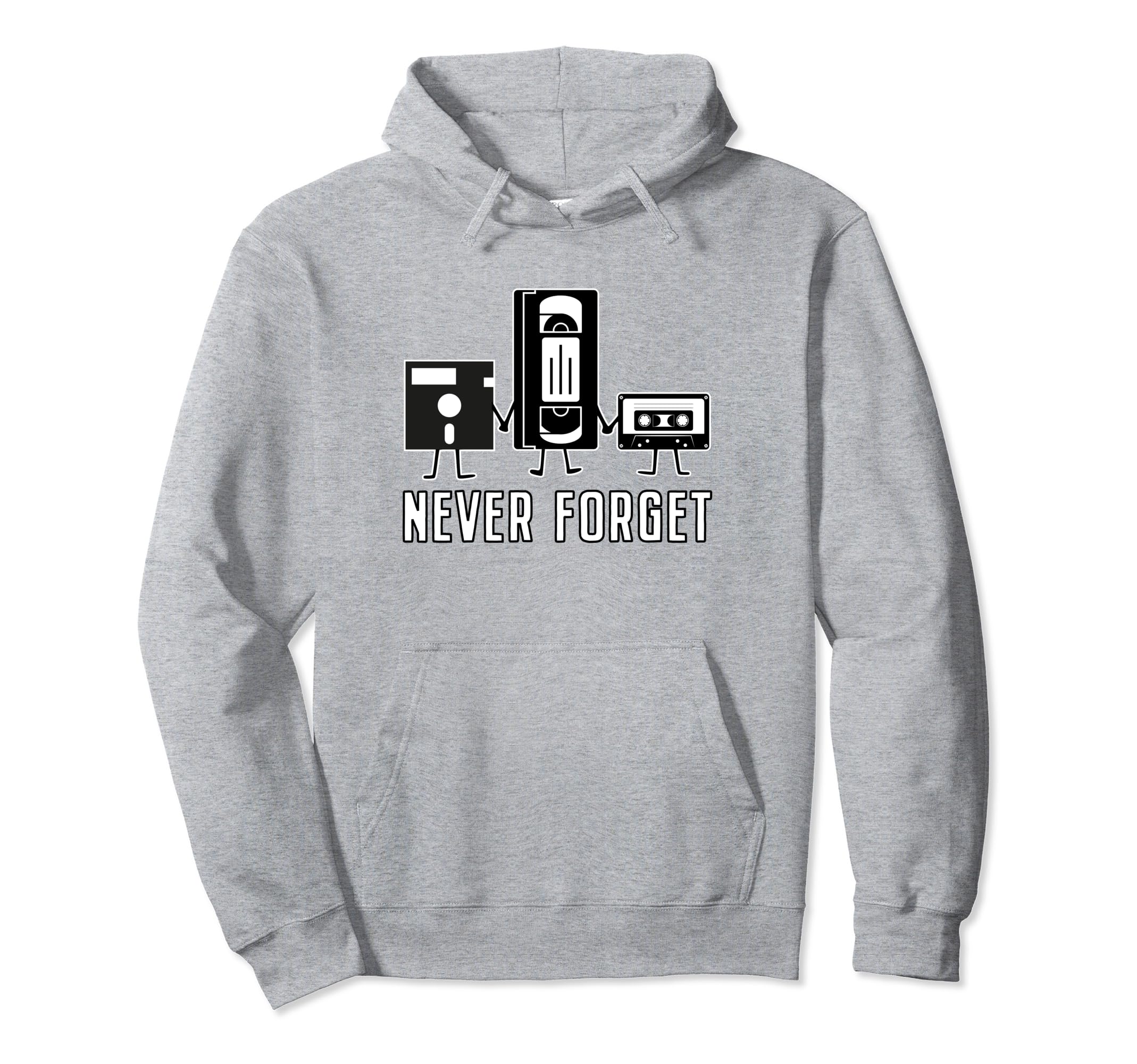 Never Forget Floppy Disk Vcr Tape Hoodie - Aesthetic Graphic Unisex - T-Shirt, Sweatshirt, Hoodie