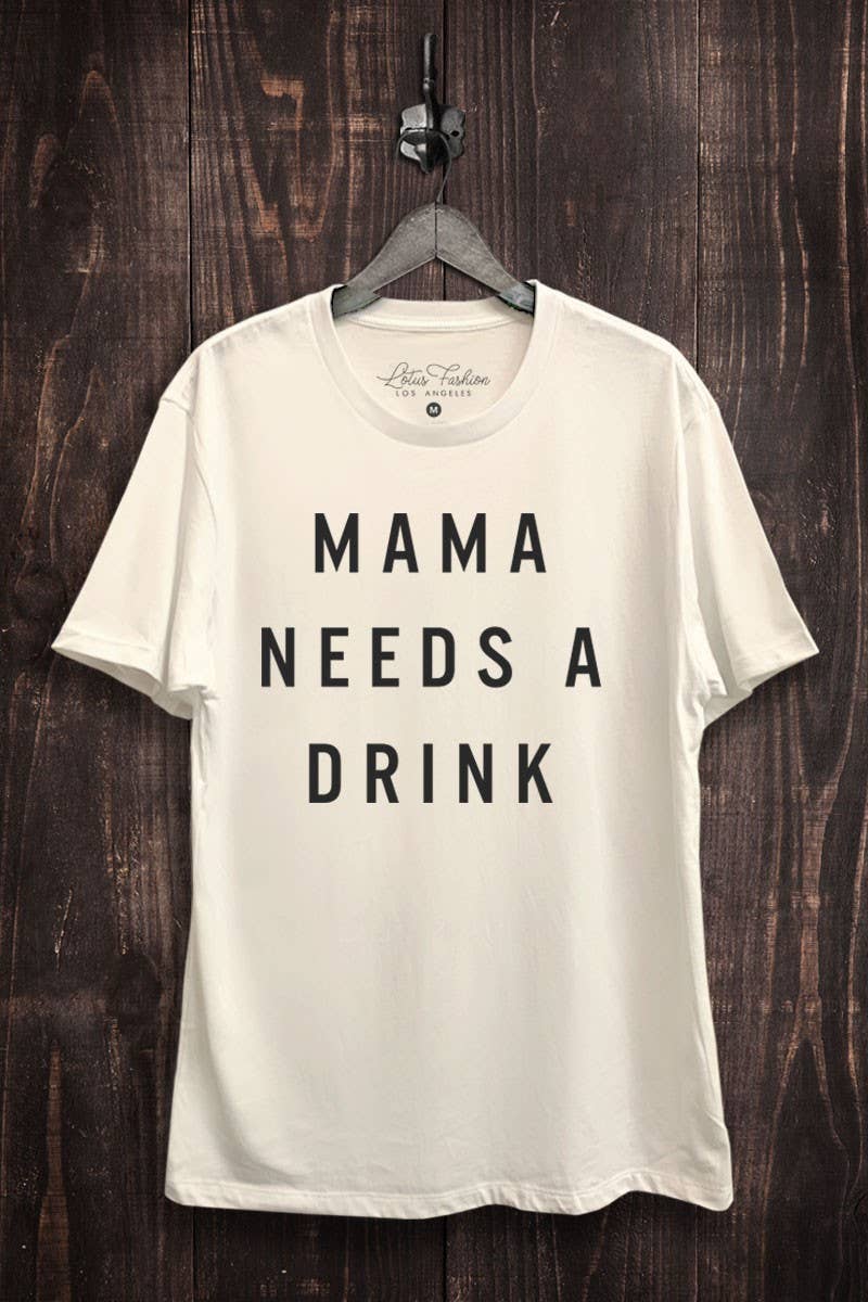 Mama Needs A Drink Graphic Top - Adult & Kids T-Shirts, Sweatshirts & Hoodies apparel design preview 1