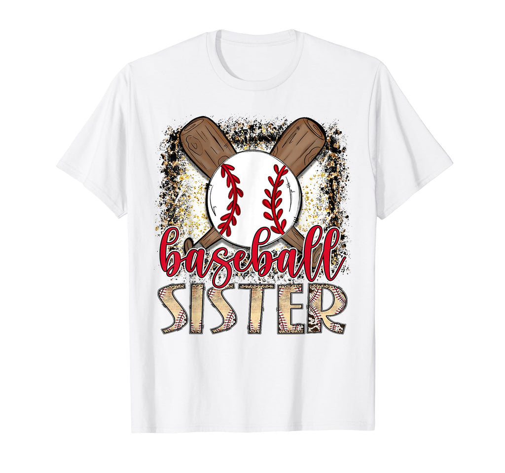 Baseball Sister Leopard Proud Ball T-Shirt - Unique Graphic Men Women - T-Shirt, Sweatshirt, Hoodie