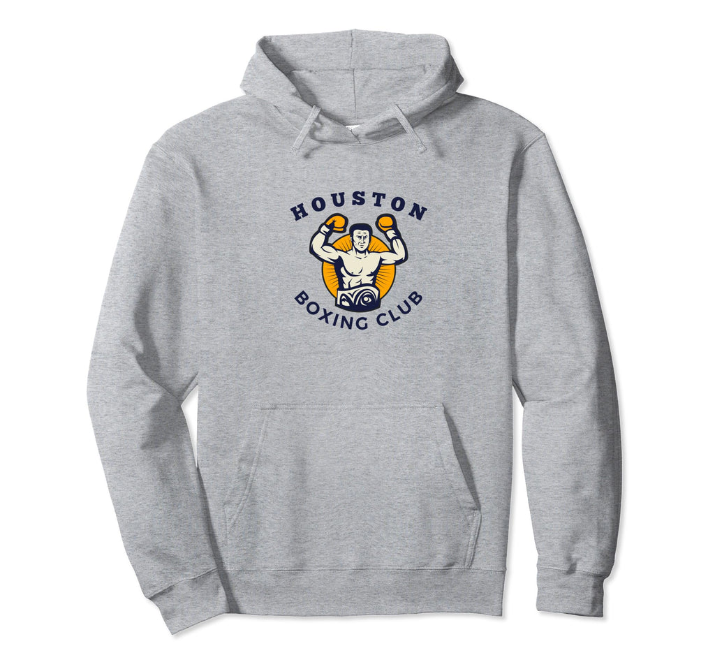 Houston Boxing Club Distressed Boxer Hoodie - Novelty Apparel for Adults - T-Shirt, Sweatshirt, Hoodie