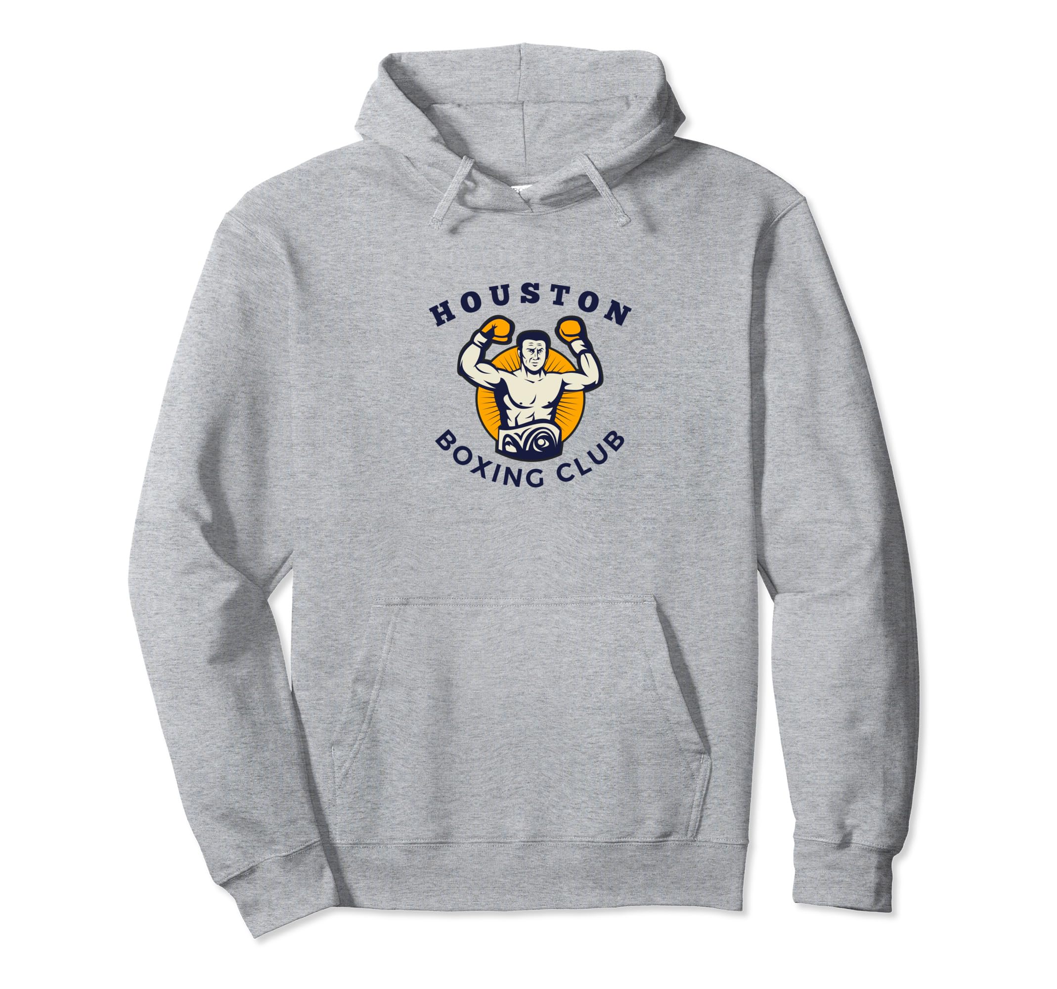 Houston Boxing Club Distressed Boxer Hoodie - Novelty Apparel for Adults - T-Shirt, Sweatshirt, Hoodie