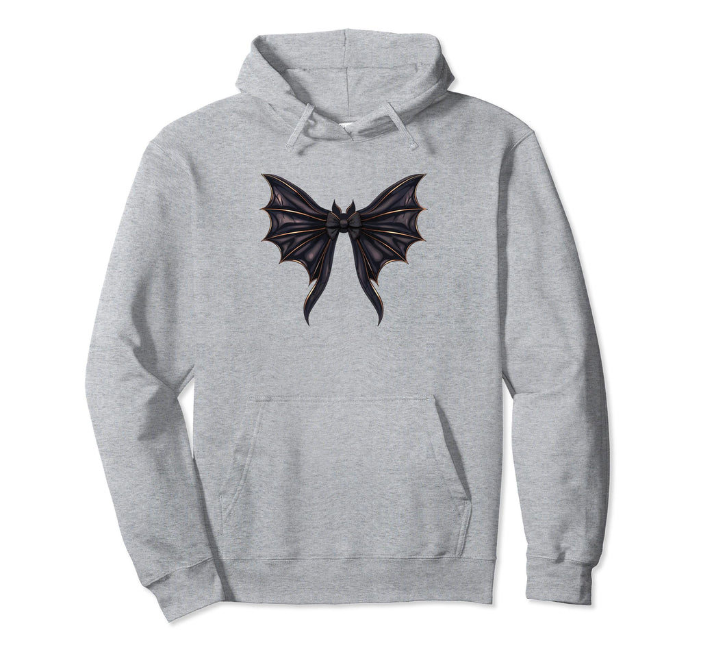 Bat Coquette Bow Halloween Bow Hoodie - Casual Everyday Wear Men Women - T-Shirt, Sweatshirt, Hoodie