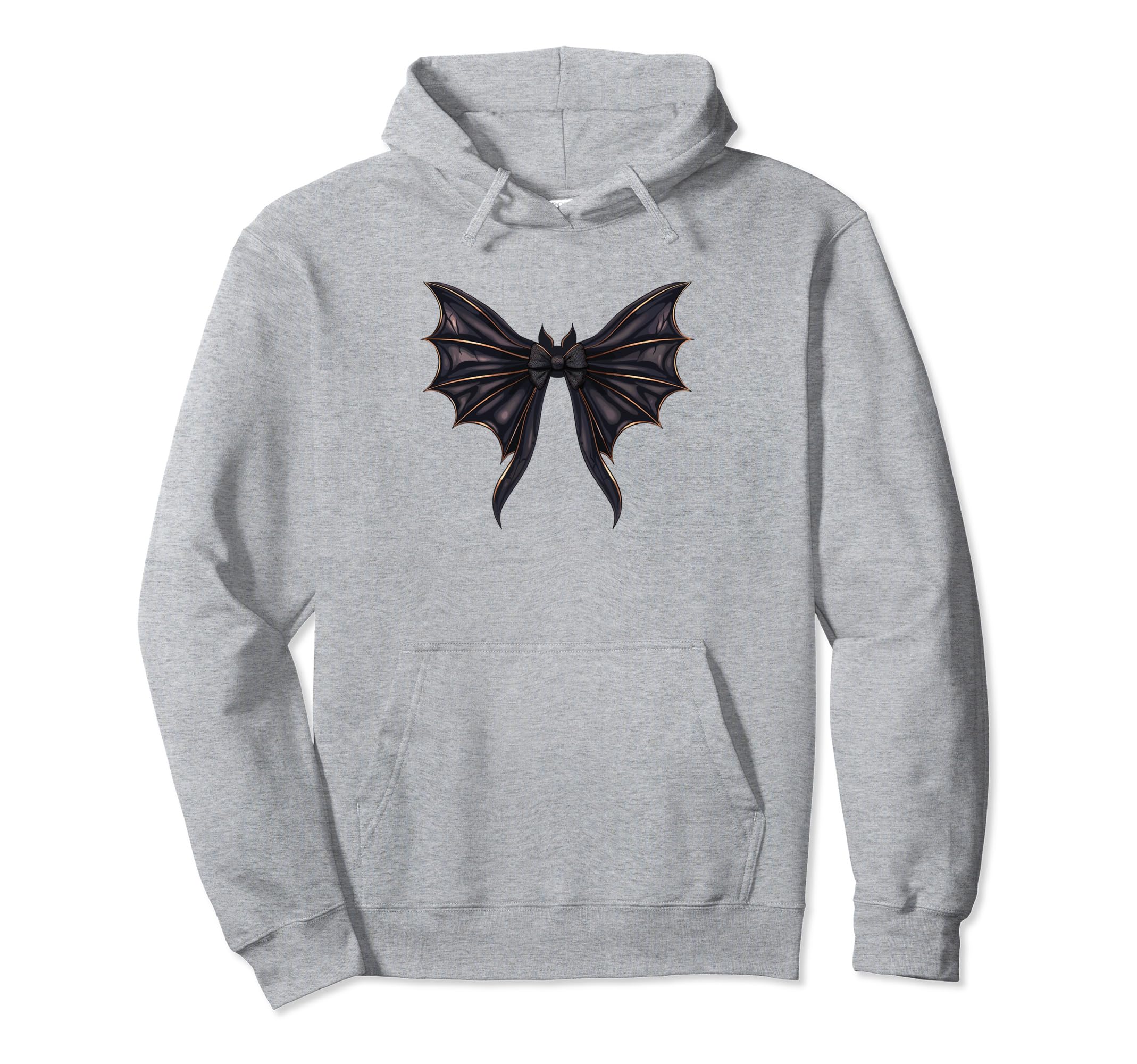 Bat Coquette Bow Halloween Bow Hoodie - Casual Everyday Wear Men Women - T-Shirt, Sweatshirt, Hoodie