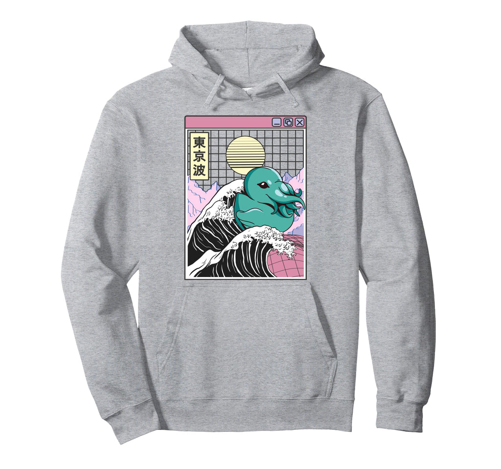 Sea Monster Rubber Duck Kanagawa Wave Hoodie - Minimalist Print Unisex - T-Shirt, Sweatshirt, Hoodie