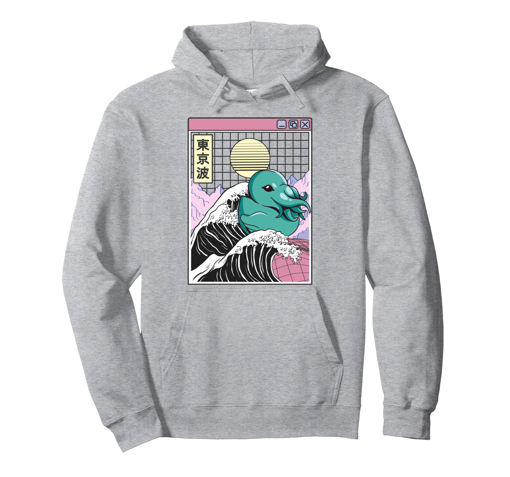Sea Monster Rubber Duck Kanagawa Wave Hoodie - Minimalist Print Unisex - T-Shirt, Sweatshirt, Hoodie