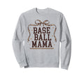Baseball Mama Coquette Leopard Bow Sweatshirt - Unique Graphic Unisex - T-Shirt, Sweatshirt, Hoodie