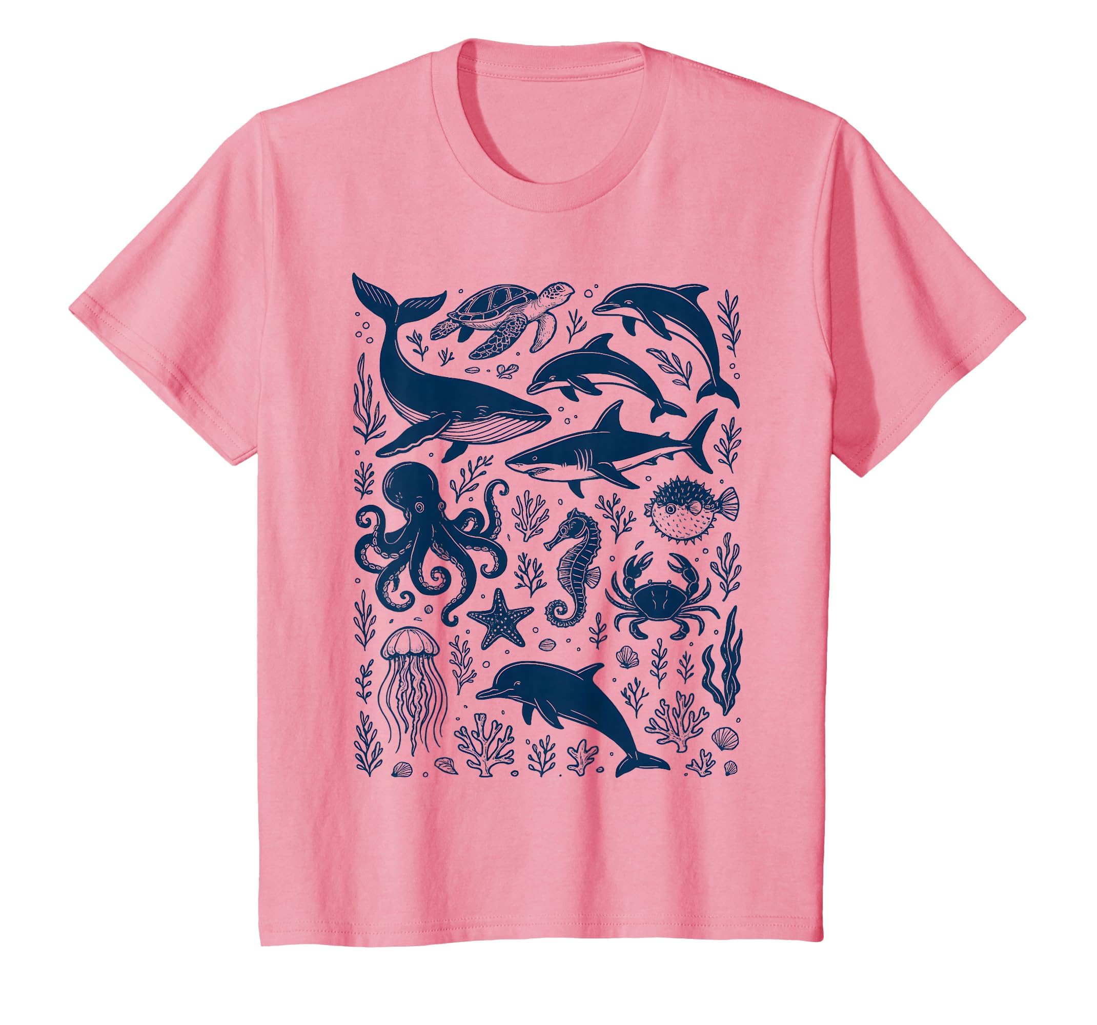 Ocean Life Sea Aesthetic Dolphin T-Shirt - Fun Novelty Design for Adults - T-Shirt, Sweatshirt, Hoodie