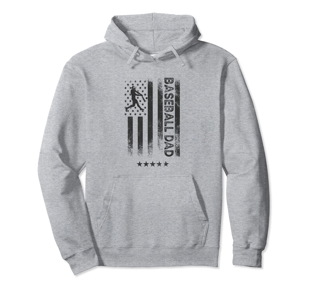 Usa American Flag Baseball Dad Hoodie - Novelty Apparel Unisex - T-Shirt, Sweatshirt, Hoodie