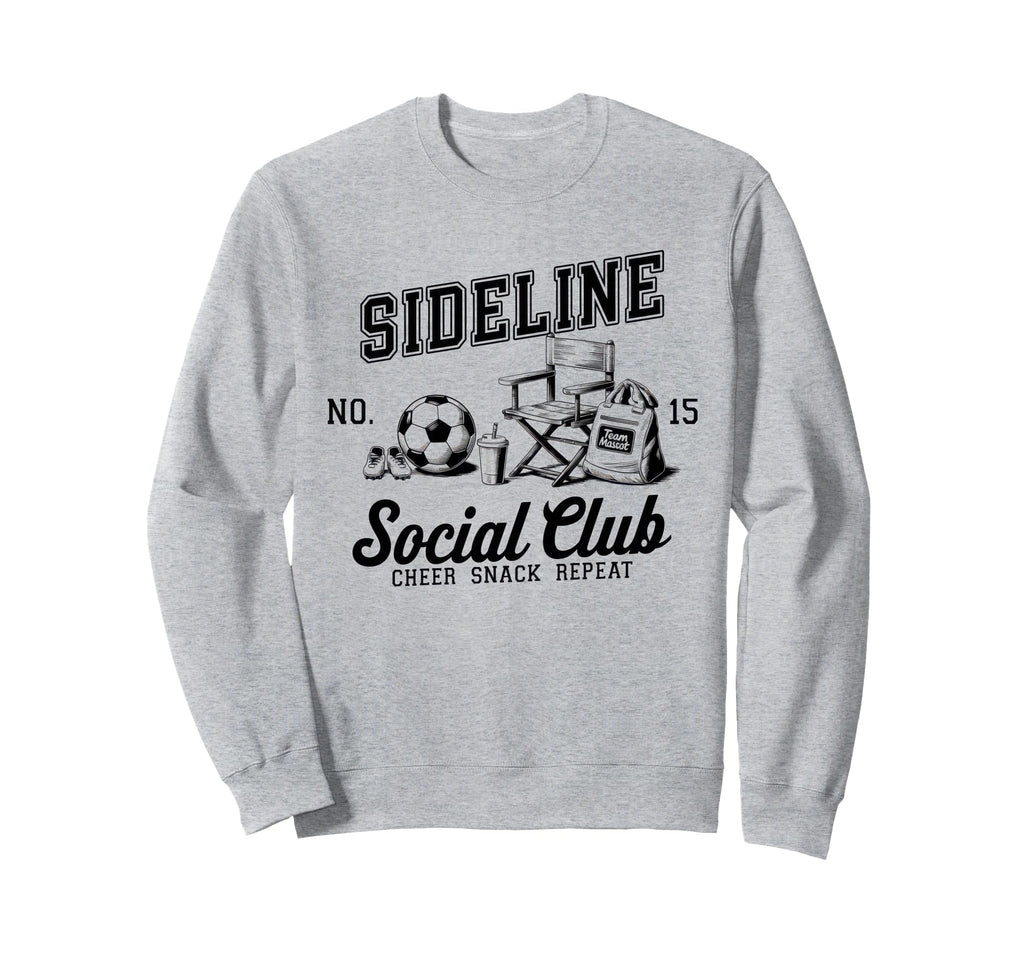 Sideline Social Club Soccer Mom Sweatshirt - Custom Art Print for Adults - T-Shirt, Sweatshirt, Hoodie