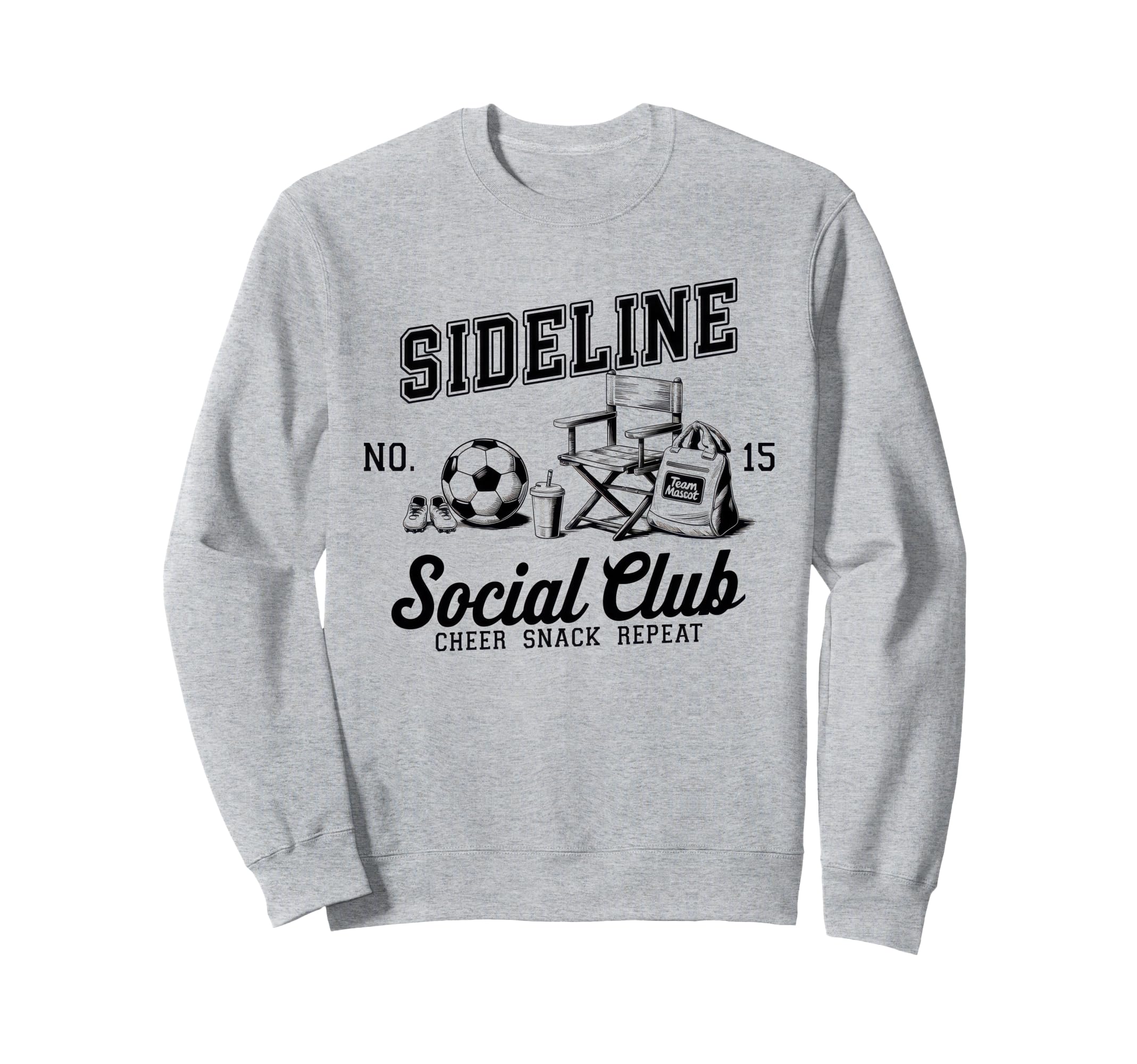 Sideline Social Club Soccer Mom Sweatshirt - Custom Art Print for Adults - T-Shirt, Sweatshirt, Hoodie
