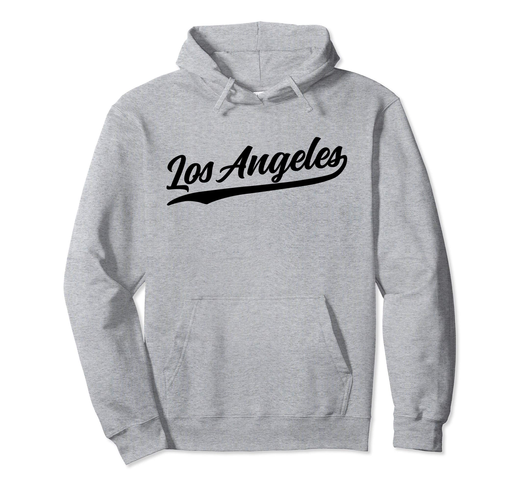 Los Angeles California Script 1970S Hoodie - Minimalist Print for Adults - T-Shirt, Sweatshirt, Hoodie