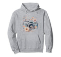 Photographer Camera Flowers Hoodie - Custom Art Print for Adults - T-Shirt, Sweatshirt, Hoodie