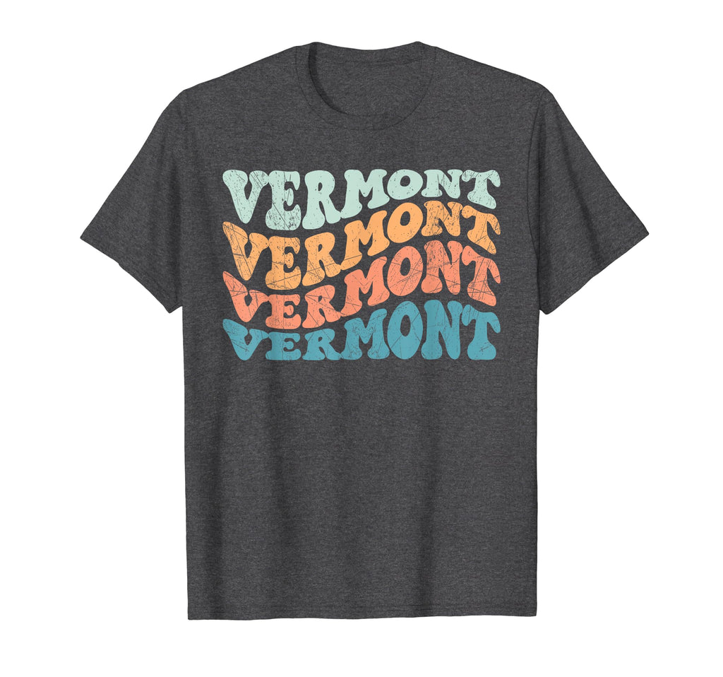 Vermont Groovy 70S Vibes Colorful T-Shirt - Streetwear Style for Adults - T-Shirt, Sweatshirt, Hoodie