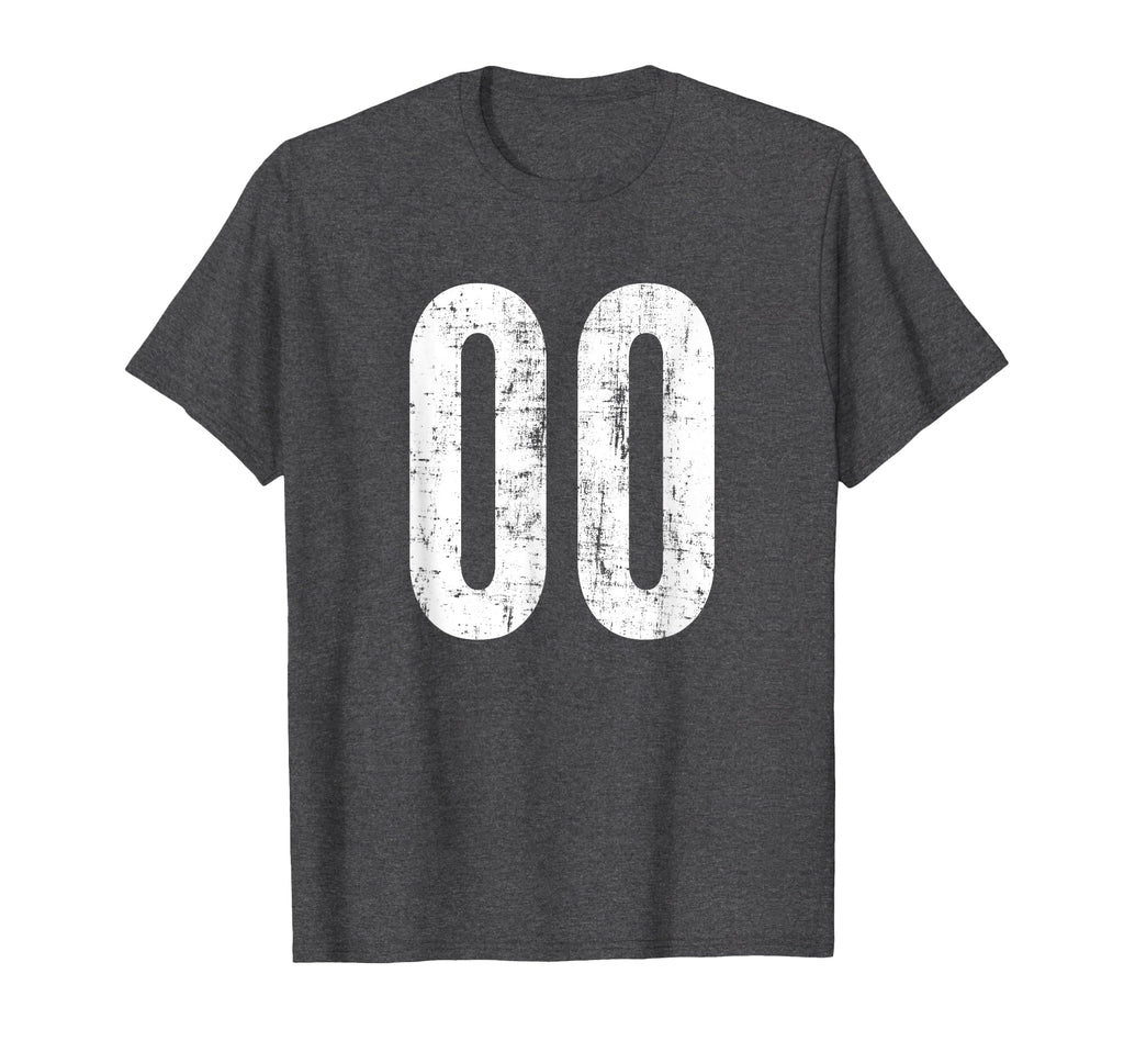 Number 00 Double Zero Distressed T-Shirt - Fun Novelty Design for Adults - T-Shirt, Sweatshirt, Hoodie