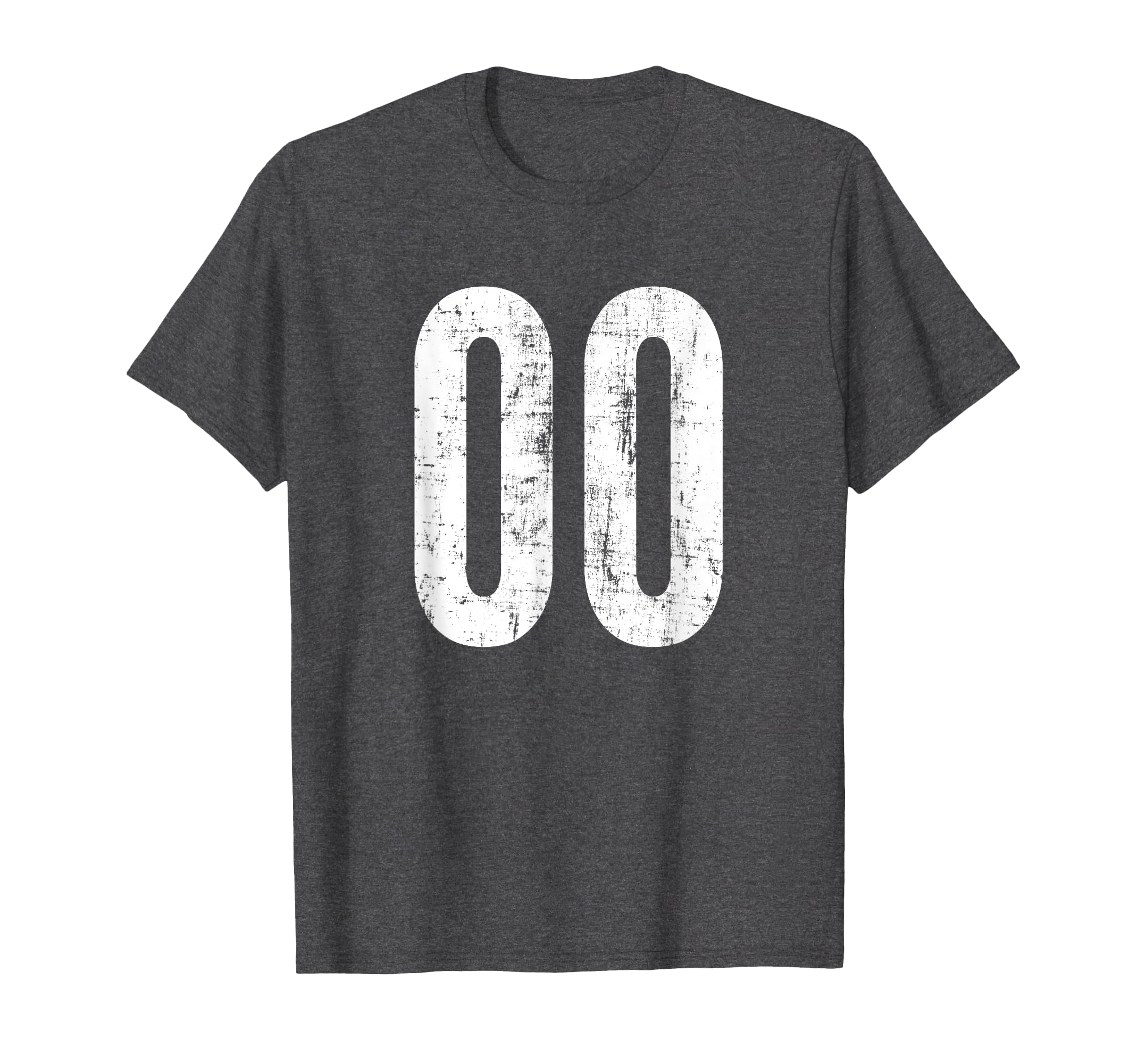 Number 00 Double Zero Distressed T-Shirt - Fun Novelty Design for Adults - T-Shirt, Sweatshirt, Hoodie