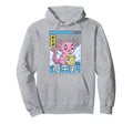 Axolotl Banana Milk Kawaii Grid Hoodie - Aesthetic Graphic Men Women - T-Shirt, Sweatshirt, Hoodie