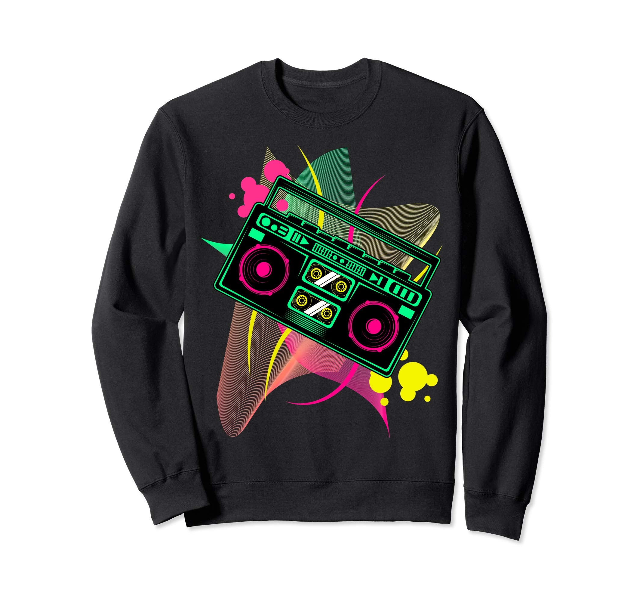 Boombox Radio Old School Hip Hop Rap Sweatshirt - Trendy Graphic Unisex - T-Shirt, Sweatshirt, Hoodie