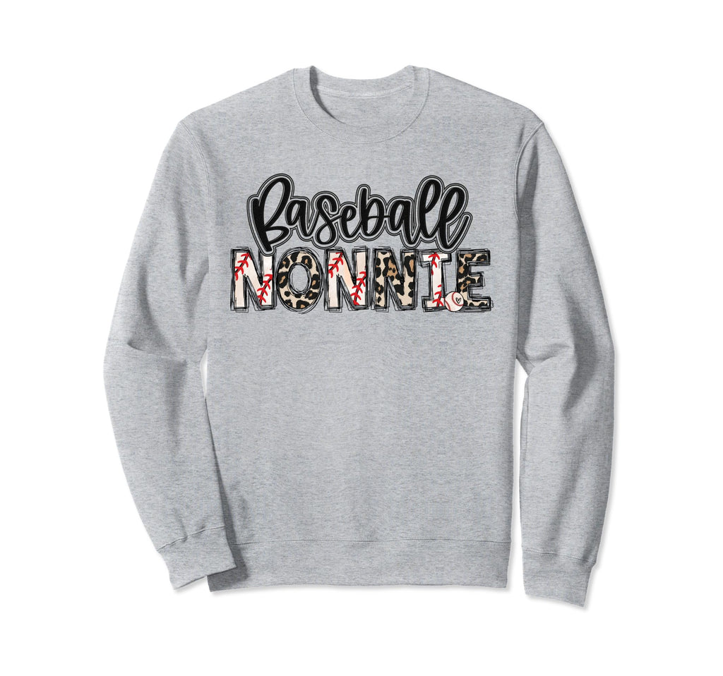 Baseball Nonnie Leopard Proud Sweatshirt - Custom Art Print for Adults - T-Shirt, Sweatshirt, Hoodie