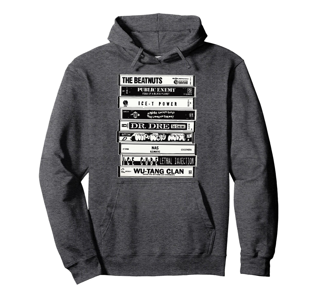 Hip Hop Artists Cassettes Old Hoodie - Fun Novelty Design for Adults - T-Shirt, Sweatshirt, Hoodie