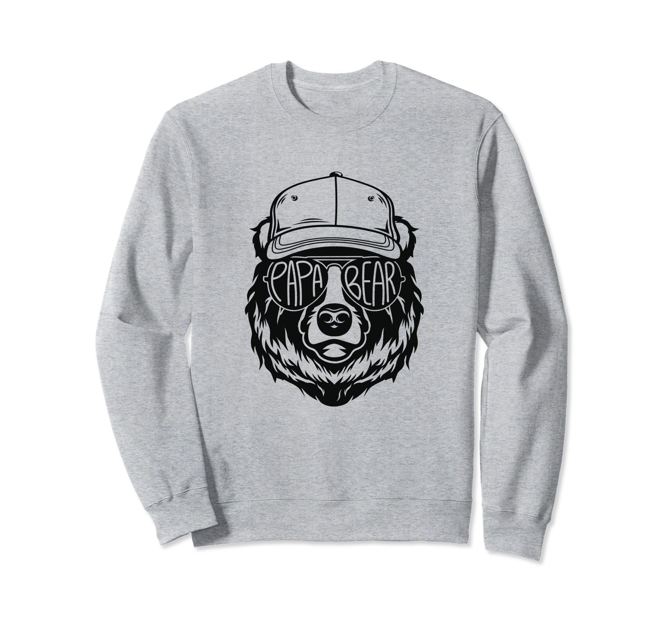 Papa Bear Face Sunglasses Baseball Sweatshirt - Unique Graphic Men Women - T-Shirt, Sweatshirt, Hoodie