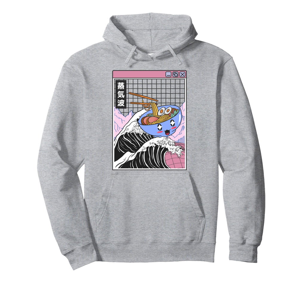 Happy Ramen Bowl Kanagawa Wave Digital Hoodie - Fun Novelty Design Unisex - T-Shirt, Sweatshirt, Hoodie