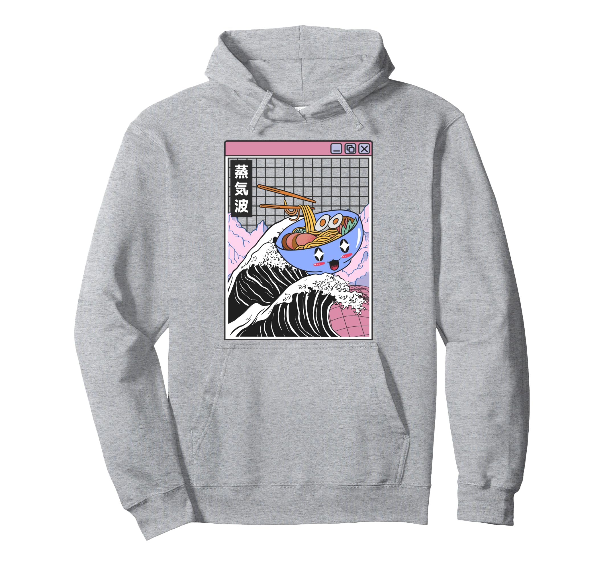 Happy Ramen Bowl Kanagawa Wave Digital Hoodie - Fun Novelty Design Unisex - T-Shirt, Sweatshirt, Hoodie