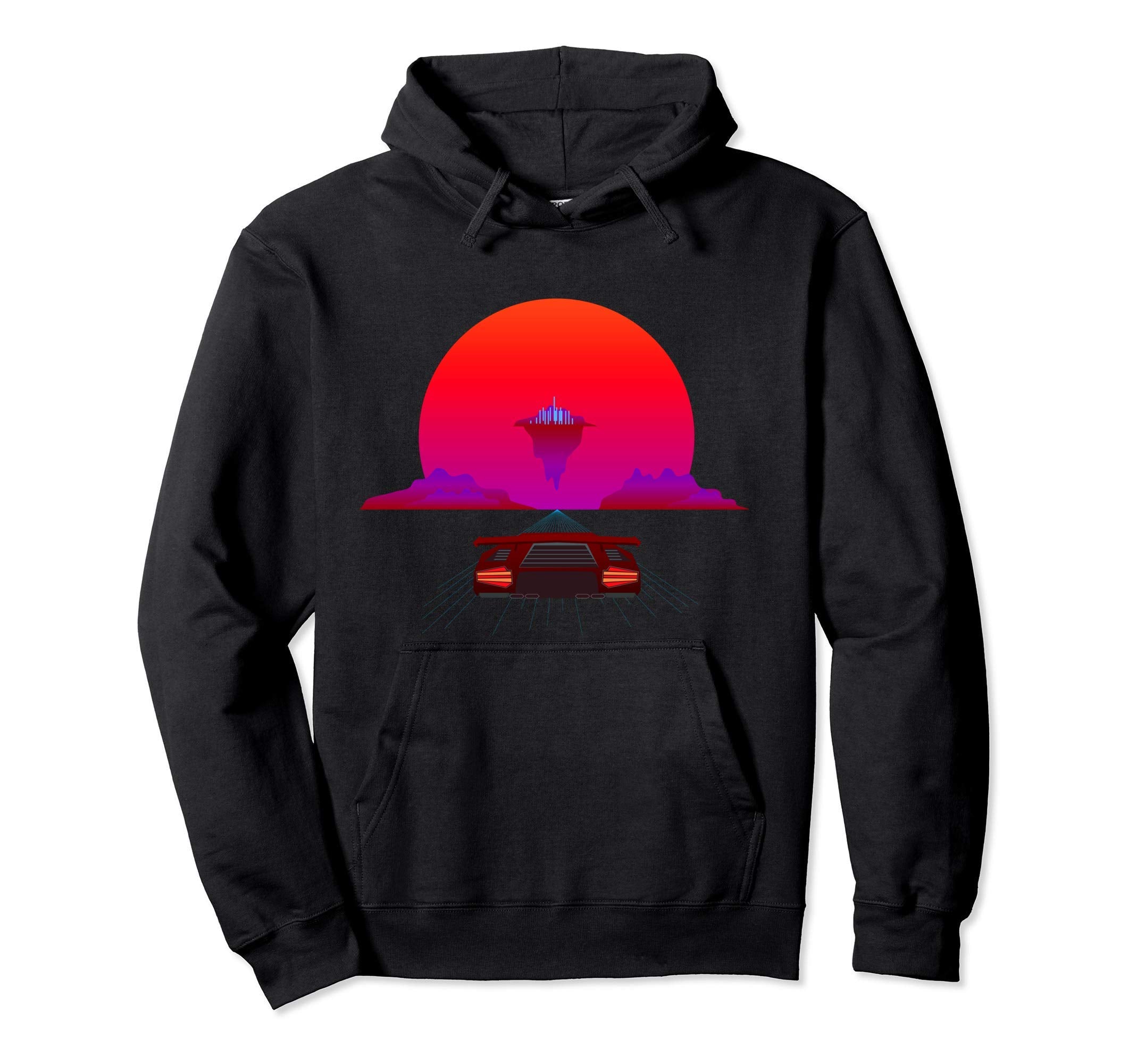 Futurism Synthwave 80S Vaporwave Sun Hoodie - Streetwear Style Unisex - T-Shirt, Sweatshirt, Hoodie