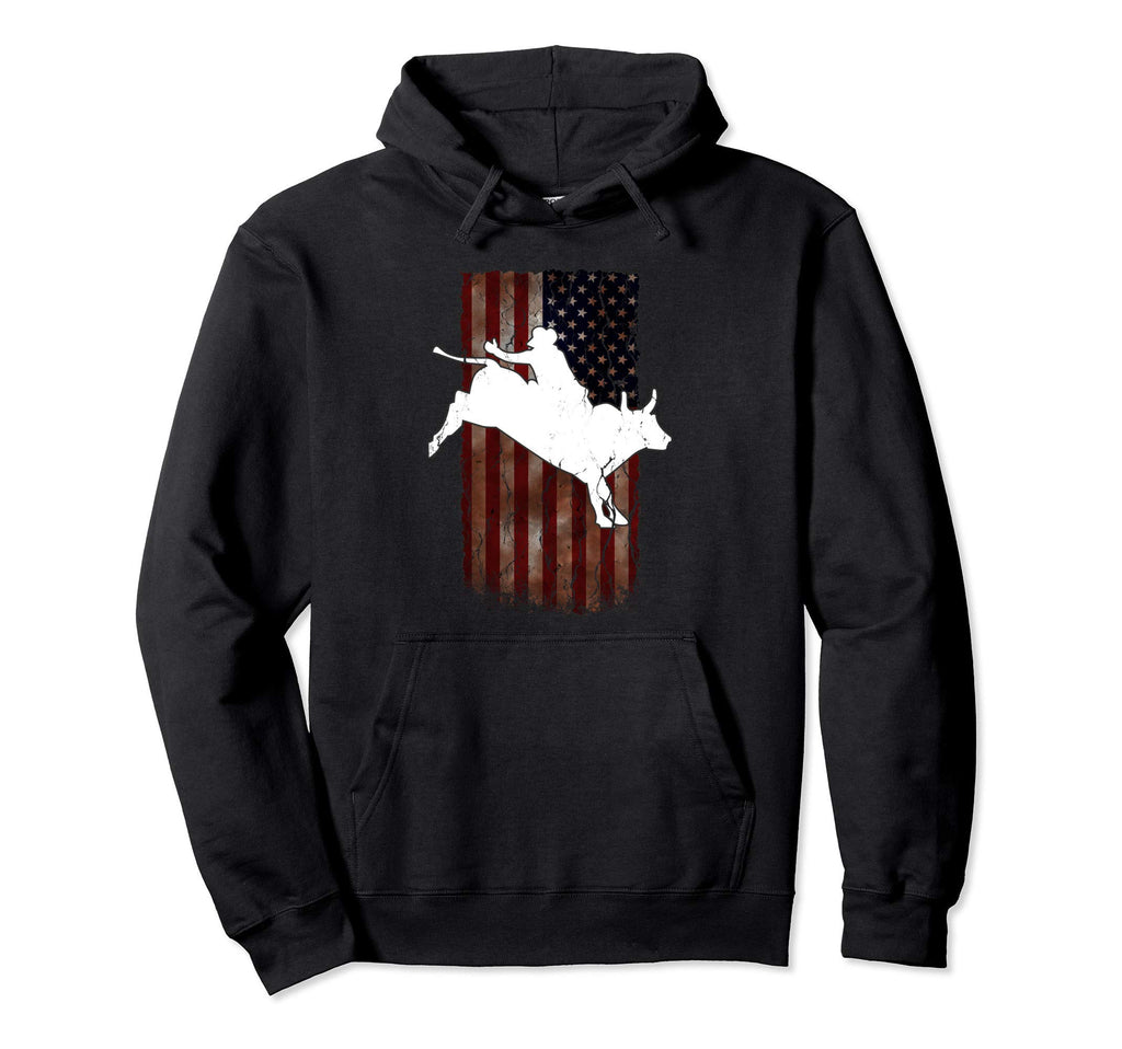 Usa Bull Rider America Cowboy Hoodie - Aesthetic Graphic for Adults - T-Shirt, Sweatshirt, Hoodie