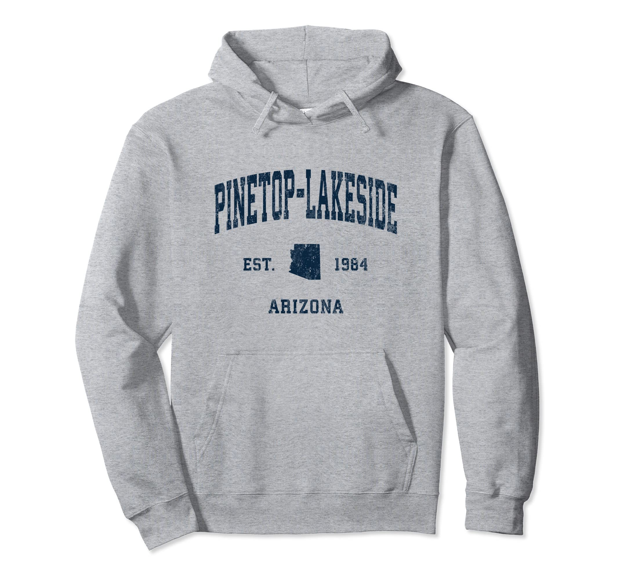 Pinetop Lakeside Arizona Az Athletic Navy Hoodie - Trendy Graphic Unisex - T-Shirt, Sweatshirt, Hoodie