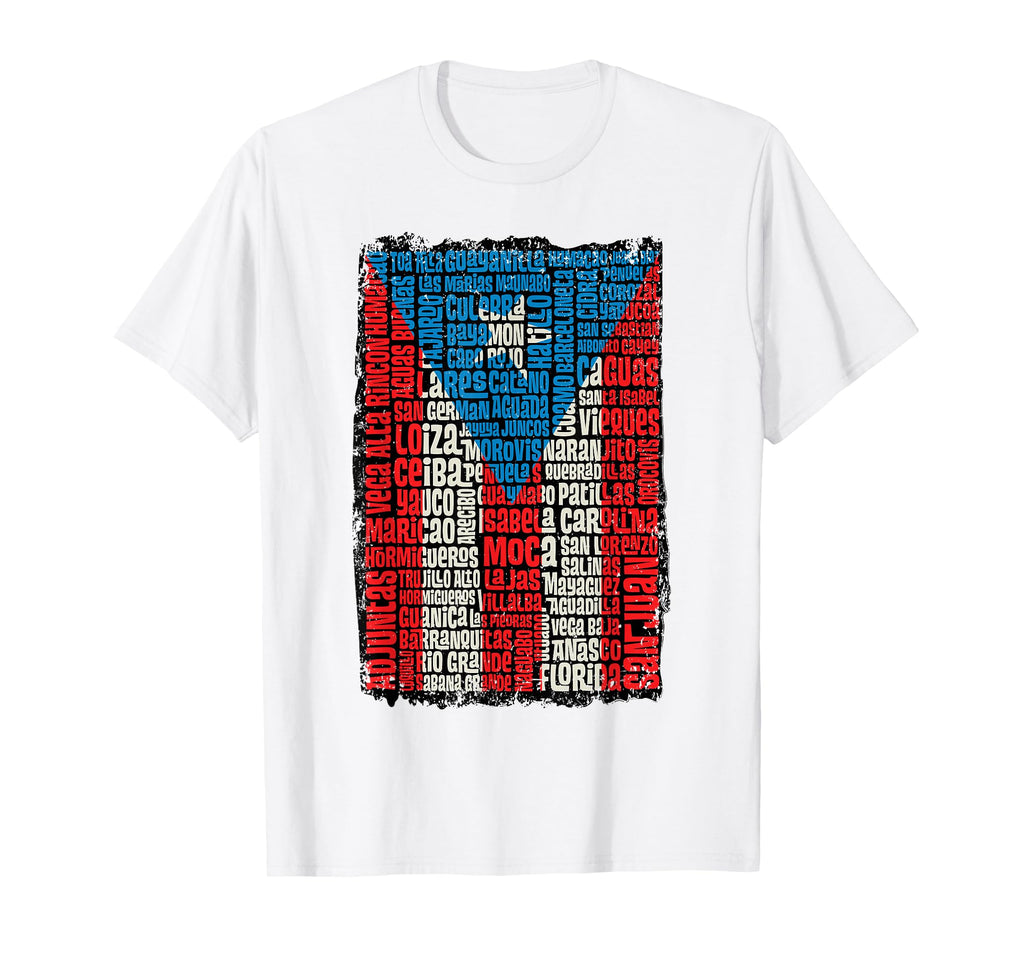 Puerto Rican Flag Puerto Rico Towns T-Shirt - Custom Art Print Men Women - T-Shirt, Sweatshirt, Hoodie