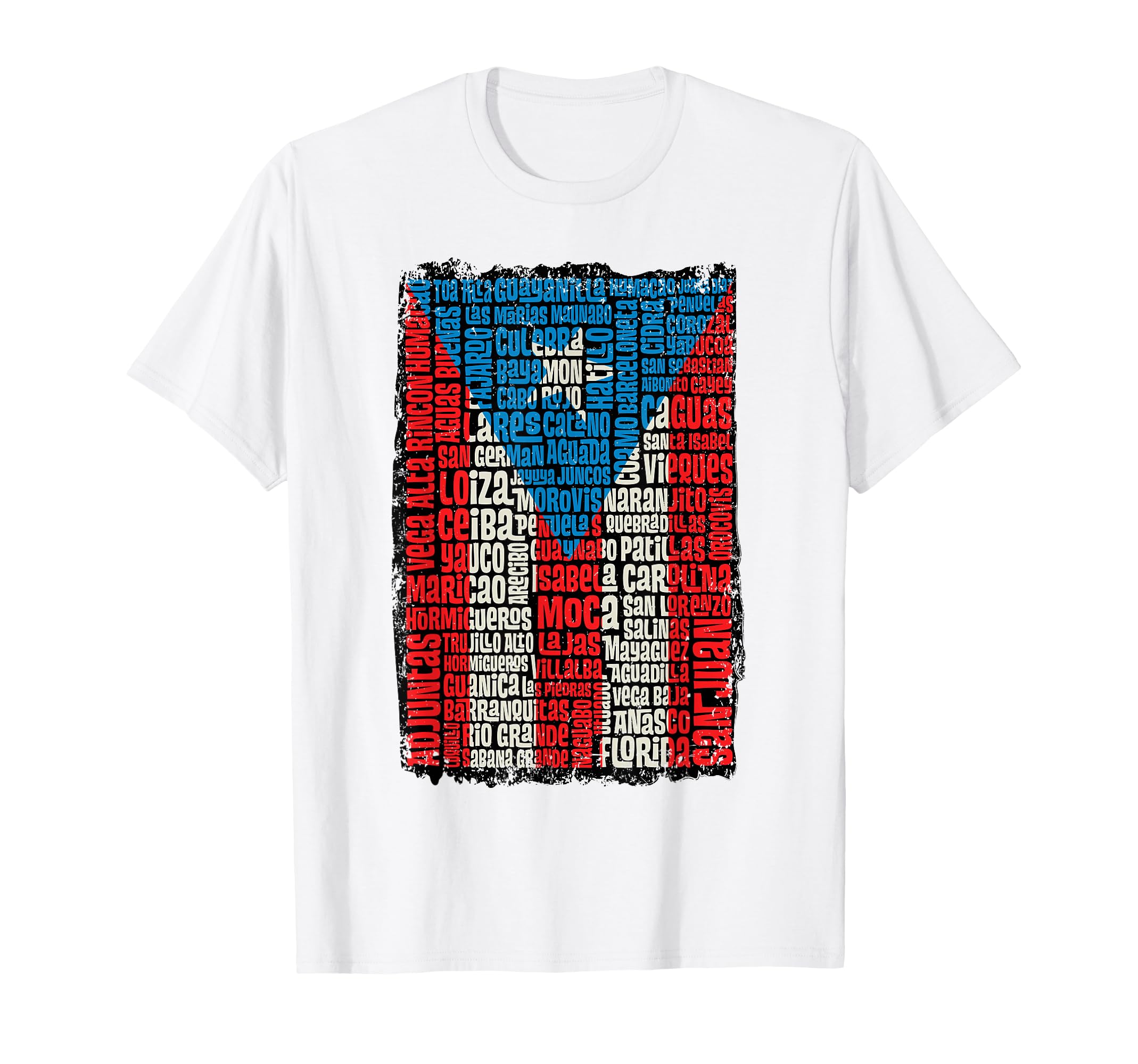Puerto Rican Flag Puerto Rico Towns T-Shirt - Custom Art Print Men Women - T-Shirt, Sweatshirt, Hoodie